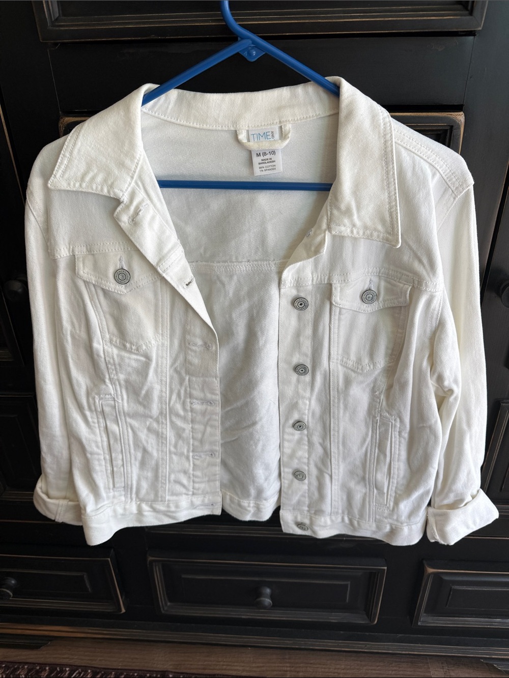 Time and Tru White Denim Jacket